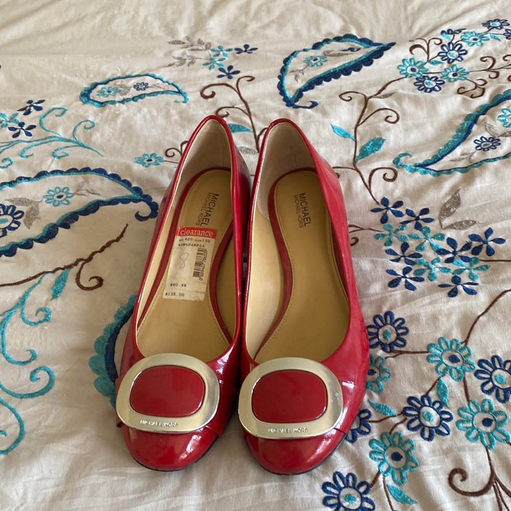 Red slip on heel